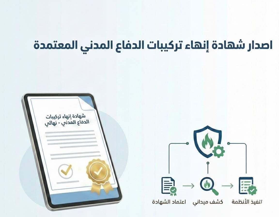 شهادة انهاء التركيبات
