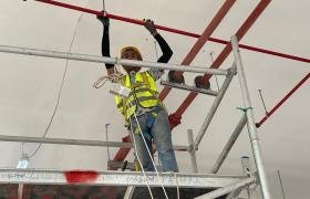 صيانة إنذار حريق في حي الصحافة بالرياض